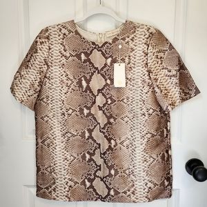 Tory Burch Snakeskin Silk Blouse
